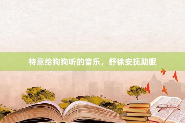 特意给狗狗听的音乐，舒徐安抚助眠